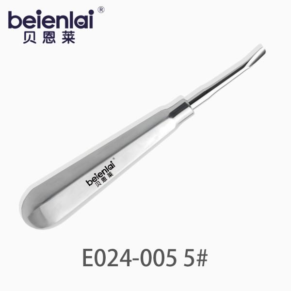 Benlai Dental Elevator E024-005 KXL 5#, Curved 4.0 Tip, Hollow Hexagonal Handle